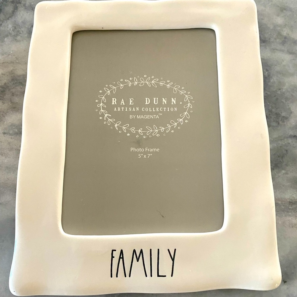 Rae Dunn 5x7 “family” picture frame